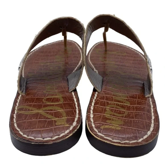 Sam Edelman Womens Shoes Gus Sandals Snake Leather Slip On Thong Casual Size 8 - Picture 6 of 11